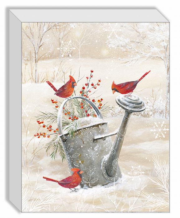 Cardinal And Watering Can