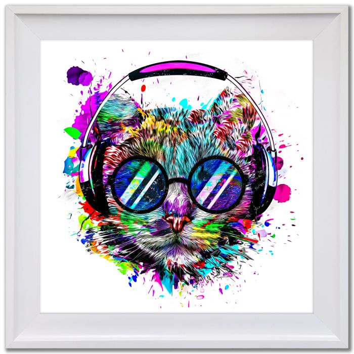 Groovy Cat with Headphones