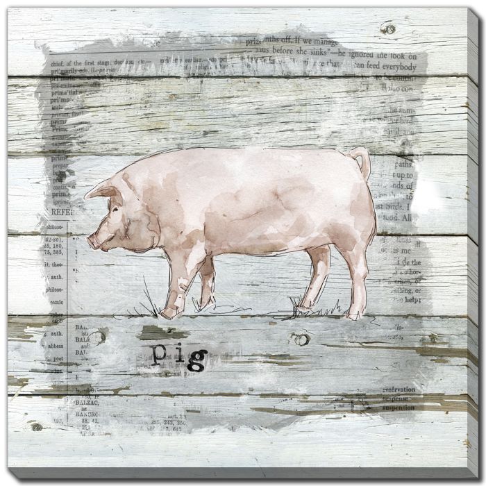 Farmhouse Collage Pig