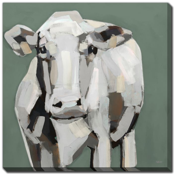 Neutral Cow on Green