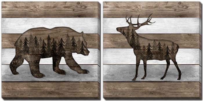 Lodge Animals Set of 2