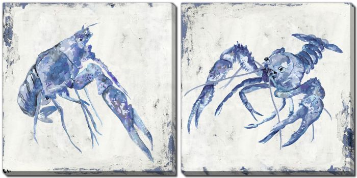Blue Crayfish Set of 2