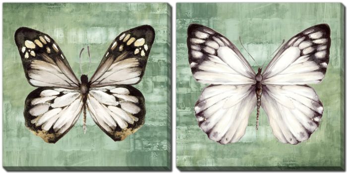 Green Butterfly Set of 2