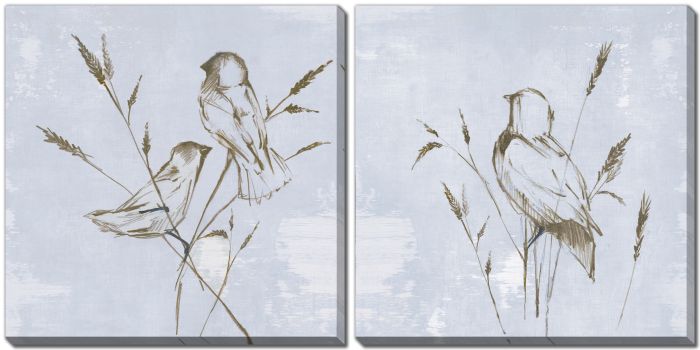 Pastel Birds Set of 2