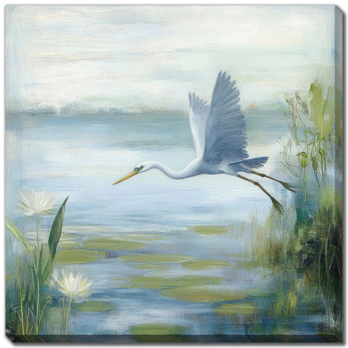Heron Over Gentle Waters II