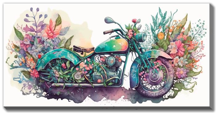 Motorcycle Floral I