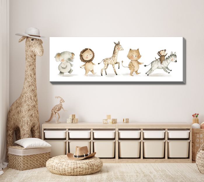 Safari Animals In A Row