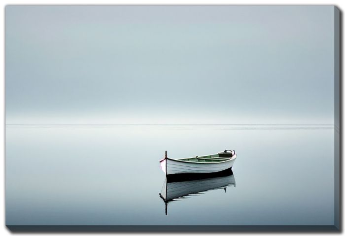 Solitary Boat On a Serene Lake