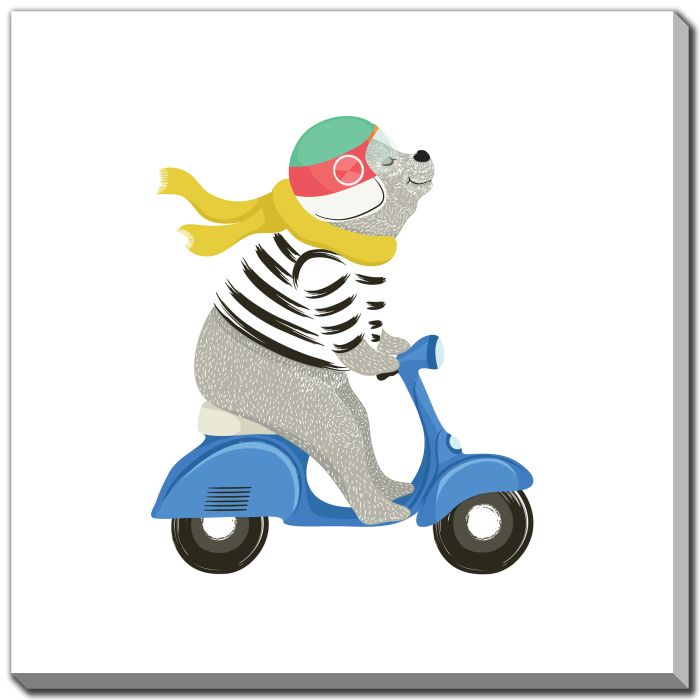 Bear On Scooter 1