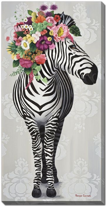 Zebra on Gray