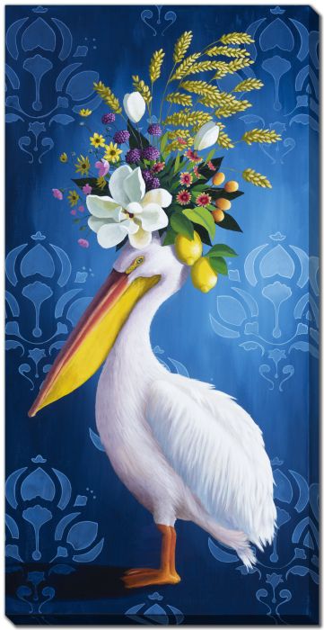 Pelican On Blue