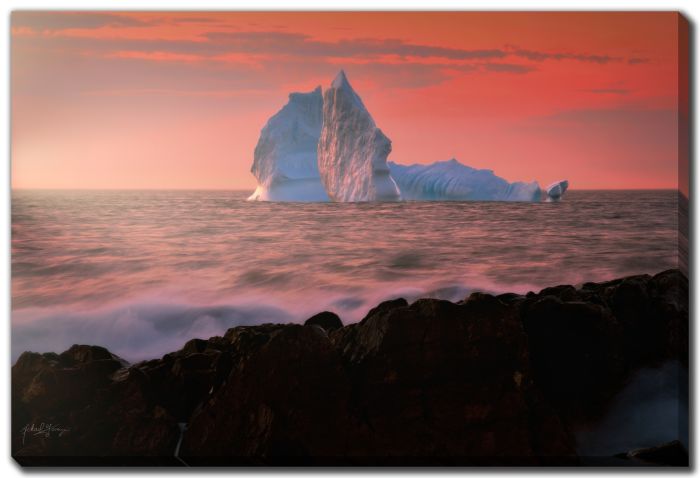 Sunset Ocean Rocks Water Blur