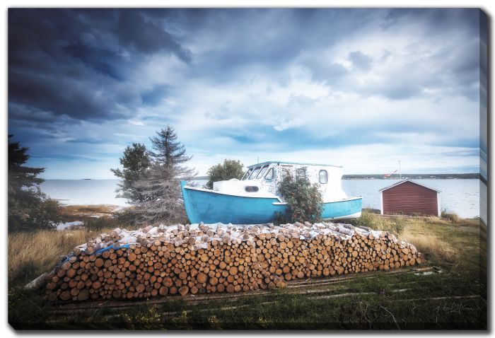 Boat High Ground Log Pile