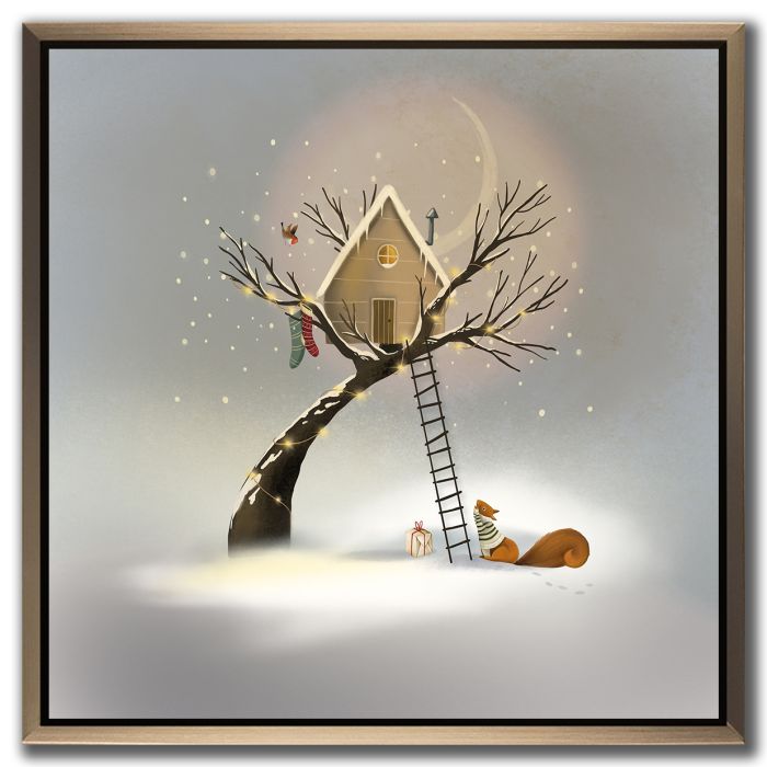 Squirrel Christmas Treehouse