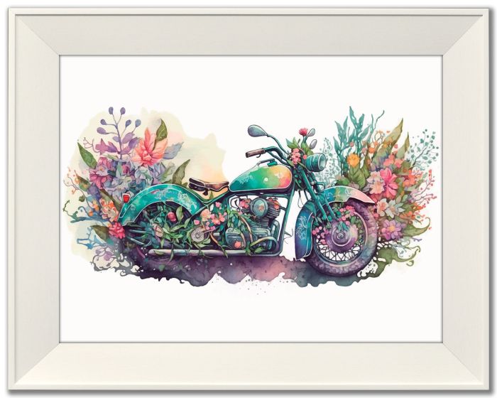 Motorcycle Floral I