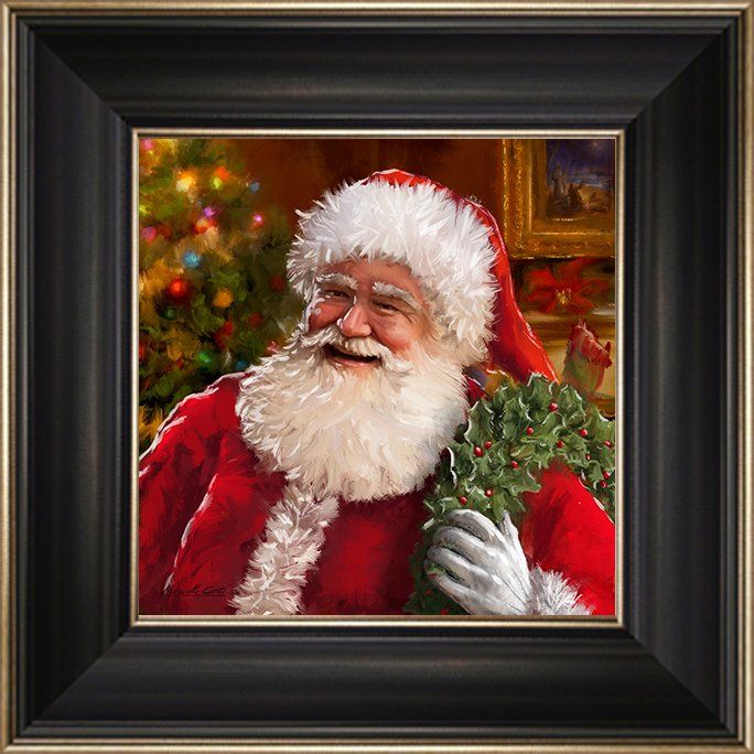 Santa Carries a Wreath