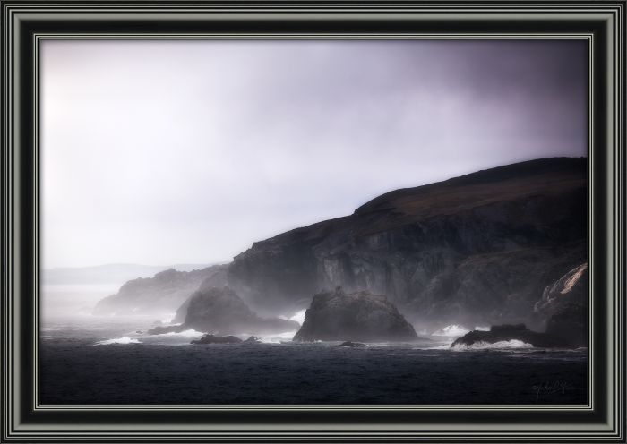 Fog Seascape Crashing Waves