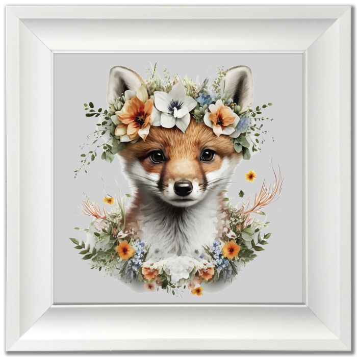 Fox In Floral Bouquet