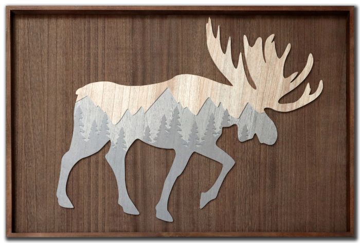 Brown Wood Moose