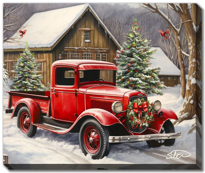 Red Christmas Truck II
