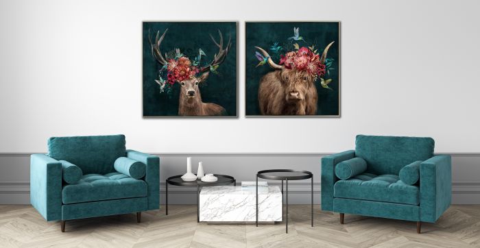 Floral Antlers Set of 2