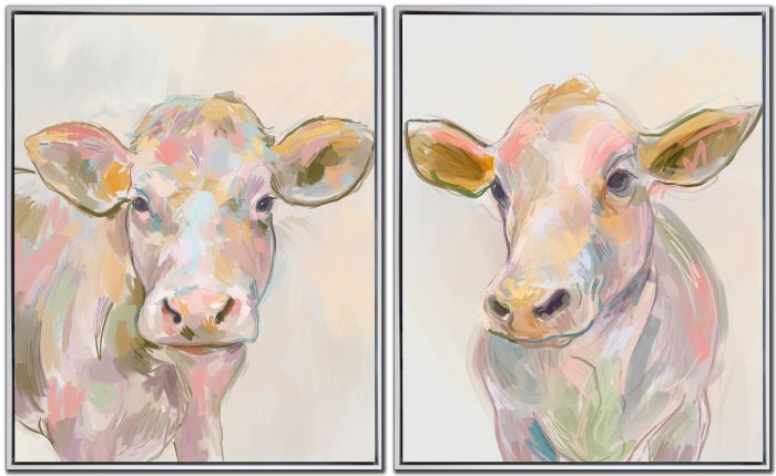 Sketched Cattle Set of 2