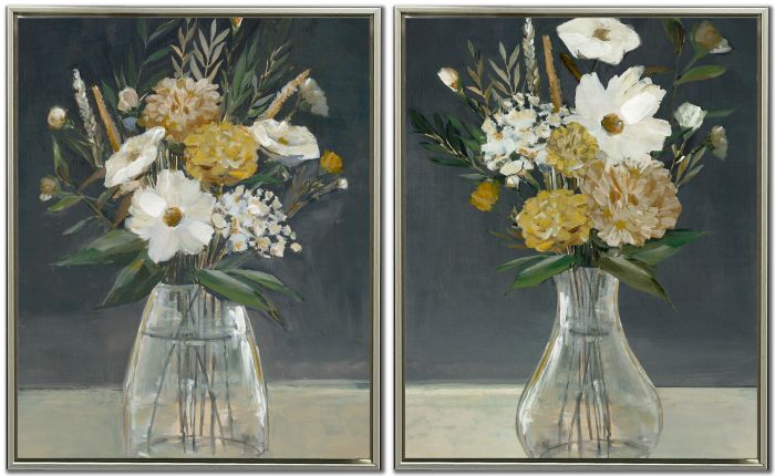 Vintage Yellow Bouquet Set of 2